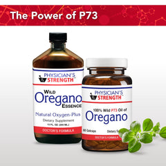Oregano oil gelcap displaying six drops