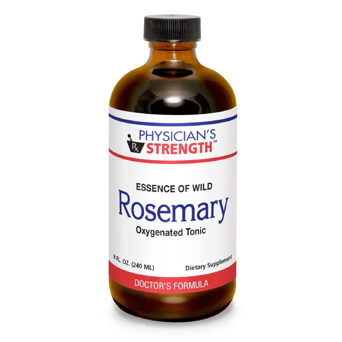 Front view of Physician's Strength Wild Rosemary Essence 8 oz bottle
