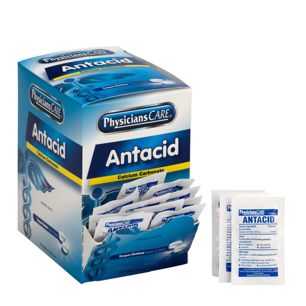 Perforated dispenser packaging highlights easy access to two-tablet doses.