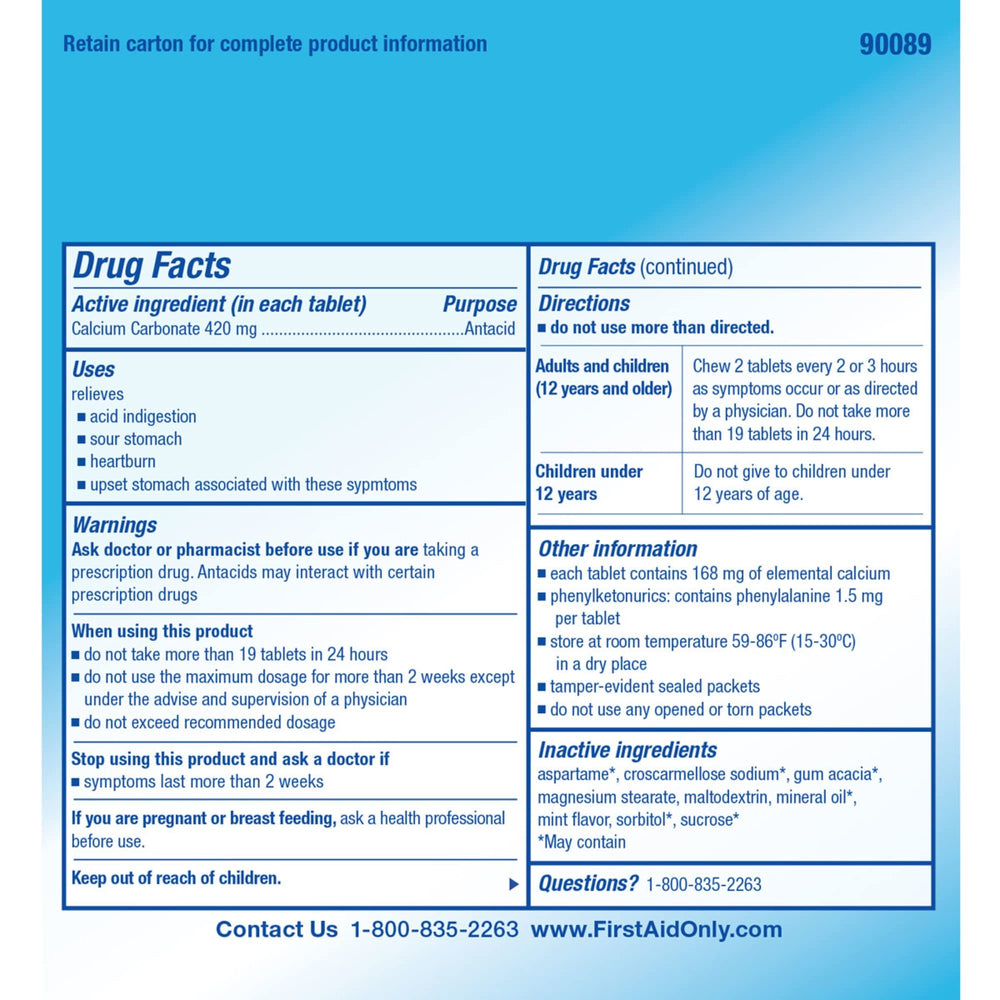 Tamper-evident sealed packets ensure freshness of each dose.