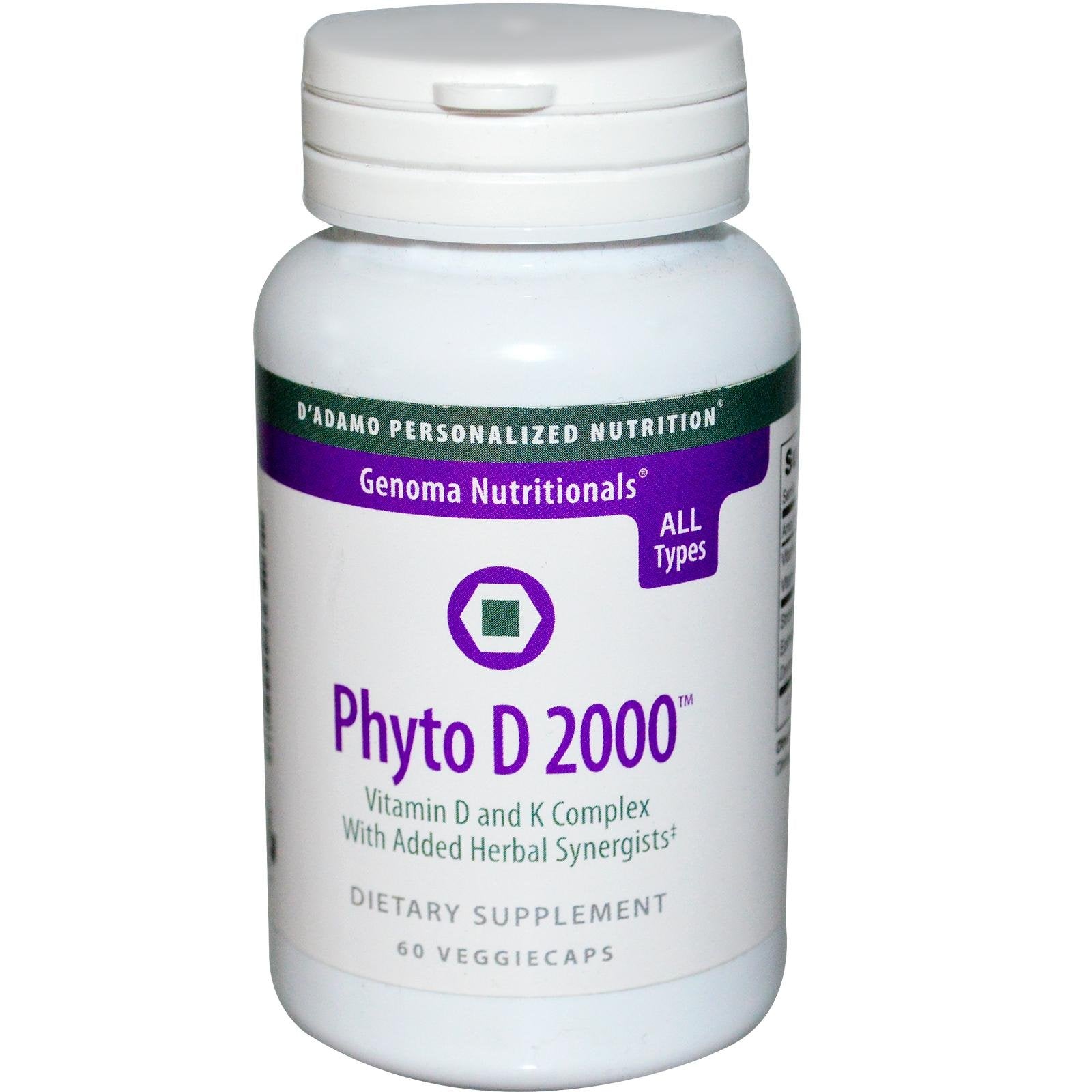 Phyto D 2000 Vitamin D & K Complex bottle - front view