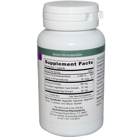 Phyto D 2000 Vitamin D & K Complex bottle - back/ingredients view