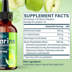 Scientific diagram of the marine phytoplankton blend components