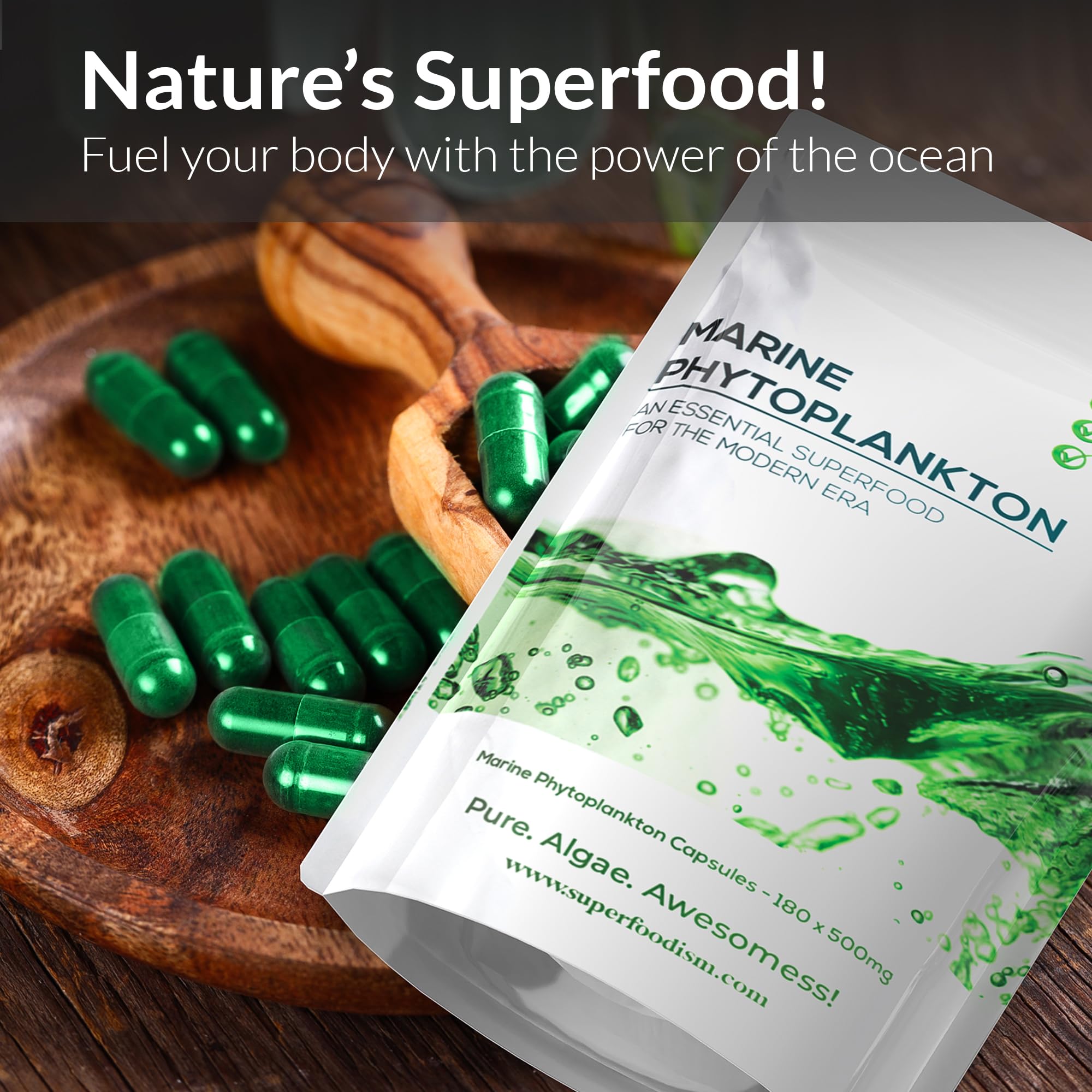 Phytoplankton tablets in blister pack