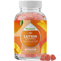 Phytoral Adults Lutein Gummies bottle with Mango flavor label