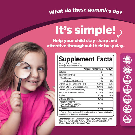 Phytoral packaging and bottle for Kids Focus Gummies