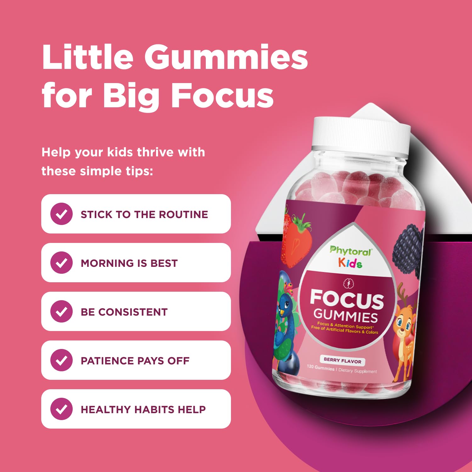 Phosphatidylserine and Bacopa extract in focus gummies