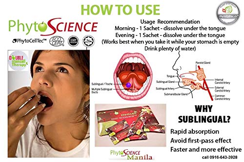 14 sachets arranged for display of Phytoscience Double Stem Cell