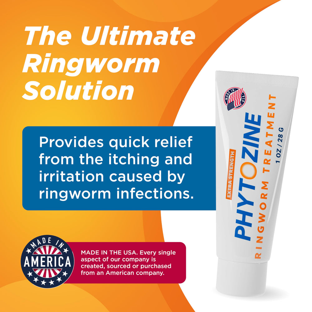 PHYTOZINE cream application hand demonstrates easy twice-daily use for comfort.
