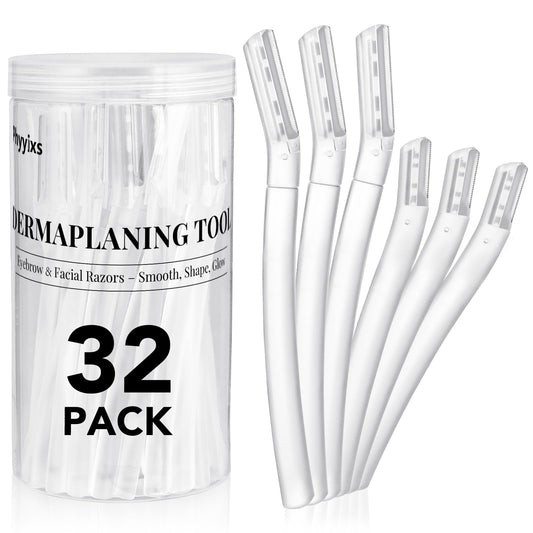 Phyyixs 32-pack face razors dermaplane set for smooth, radiant skin.