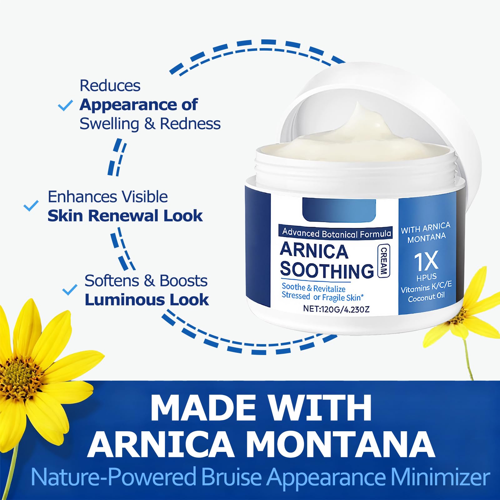 PIFLAT Arnica Cream targets swelling for a calmer appearance.