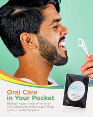 Dino-themed packaging and Piico floss picks for kids
