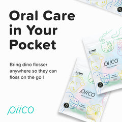 Colorful animal designs on Piico kids floss picks