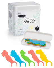 Piico No Flavor Kids Floss Picks with Dino Homebox - front view