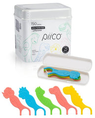 Piico No Flavor Kids Floss Picks Dino Homebox - side view