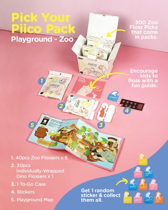 Piico unflavored floss picks packaging