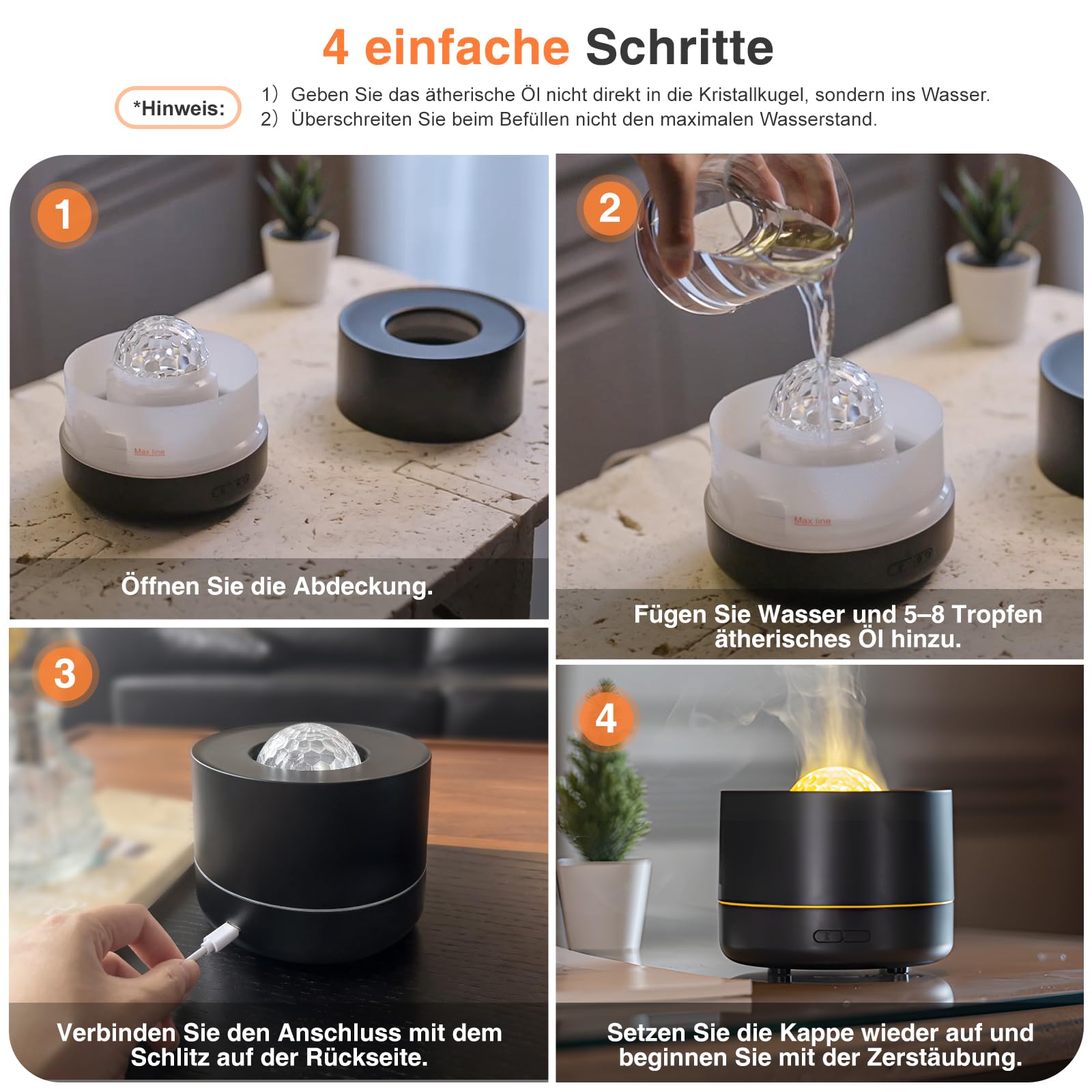 PiKaPiKaP diffuser galaxy light enhances bedroom mood.