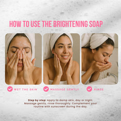 Pili Natural soap highlights niacinamide for even tone.