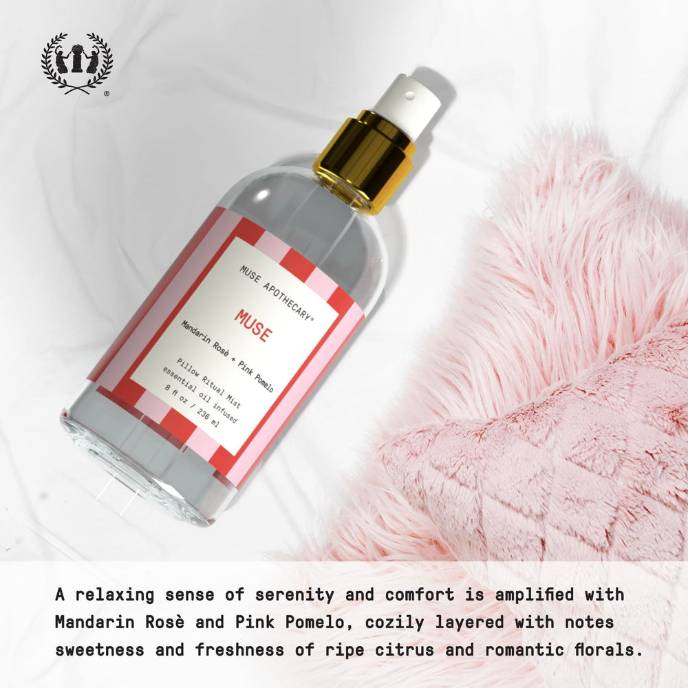 Close-up of essential oil blend on the Pillow Ritual label
