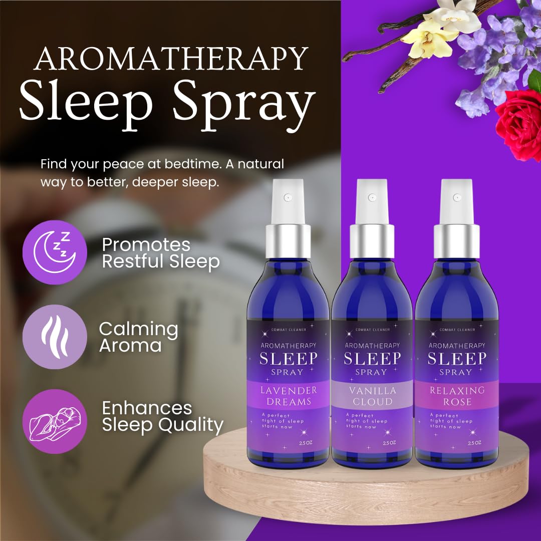 Spritz on pillow: lavender sleep spray to aid sleep and reduce anxiety