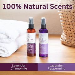 Pillow spray being used on a pillow