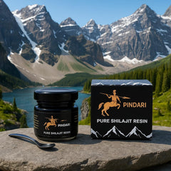 Shilajit resin sourced from Himalayan mountains