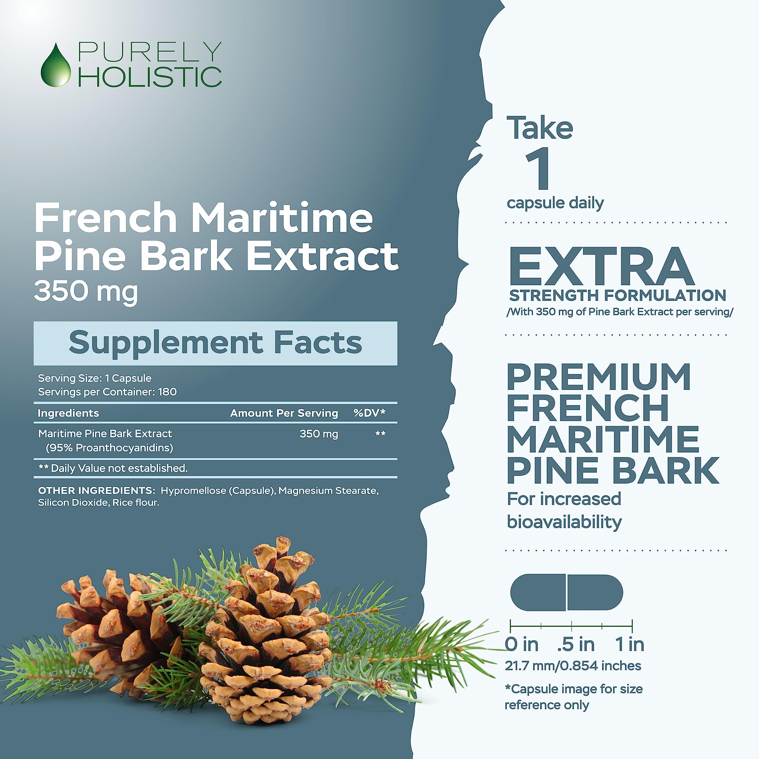Pine Bark Extract bottle and packaging