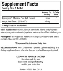 Pine bark extract Pycnogenol and oligomeric proanthocyanidins