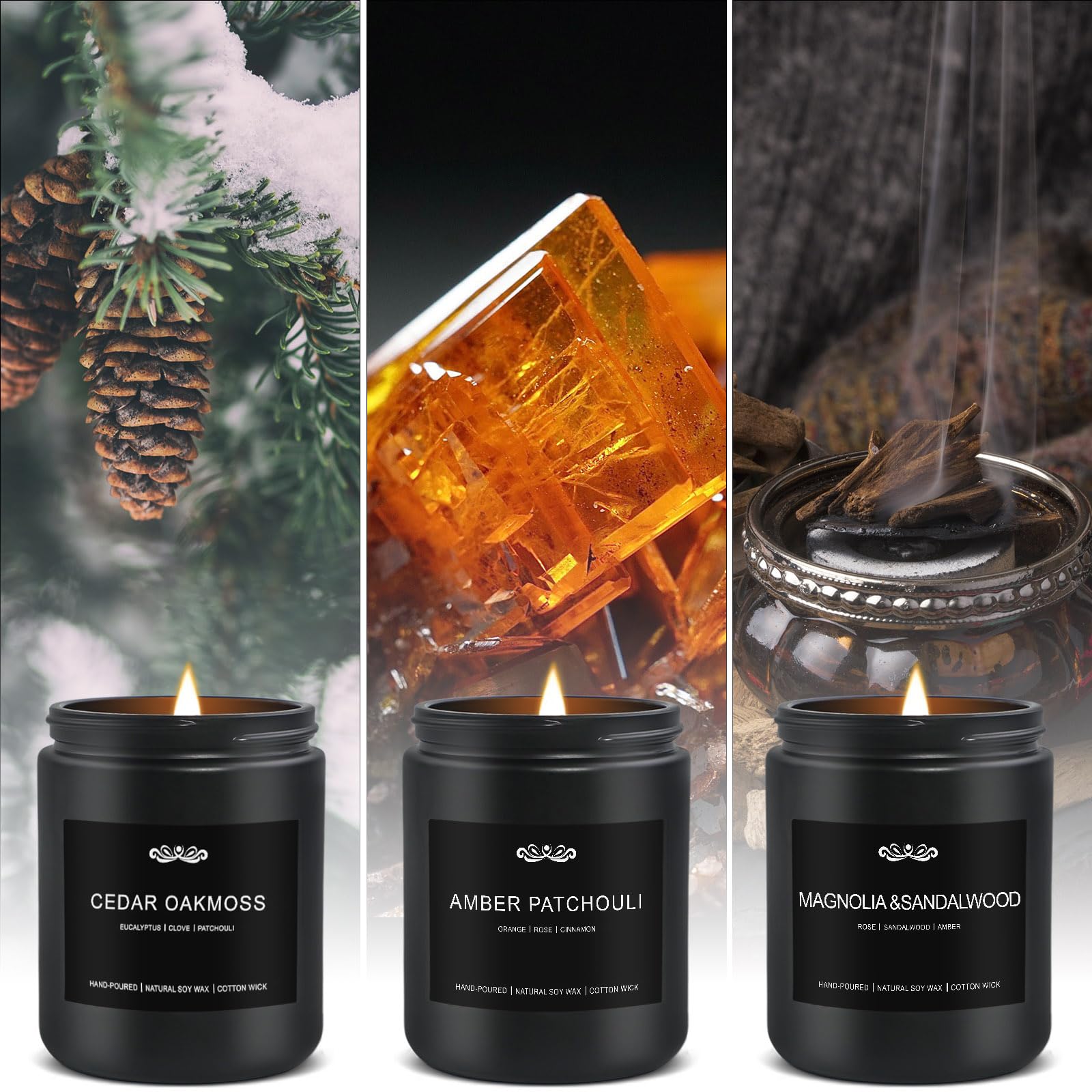 Magnolia and Sandalwood scented candle