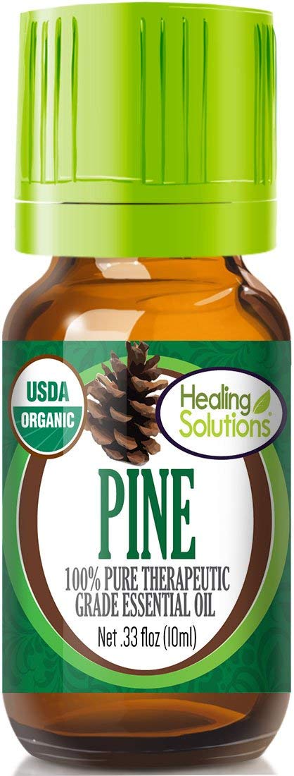 Healing Solutions Organic Pine Essential Oil bottle - 0.33 oz (10 ml)