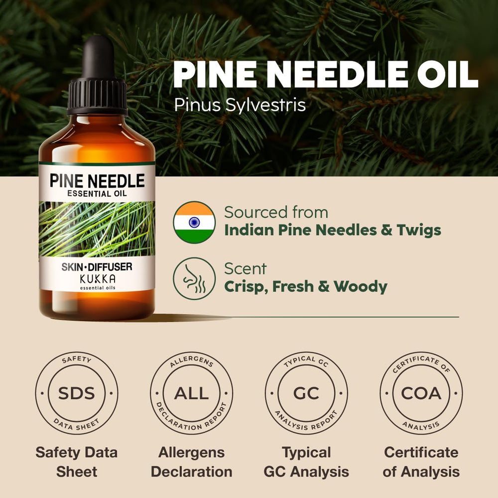 Pine essential oil used to make body spray with carrier oil