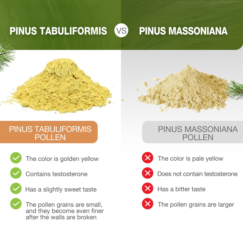 Pine pollen powder being mixed into a beverage