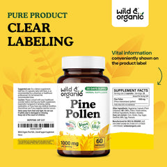 Pine pollen powder supplement for men's overall support