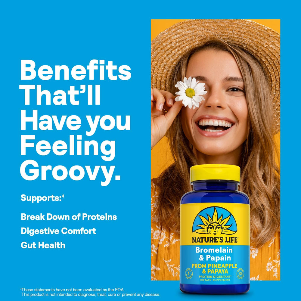 Pineapple and papaya imagery representing enzyme sources