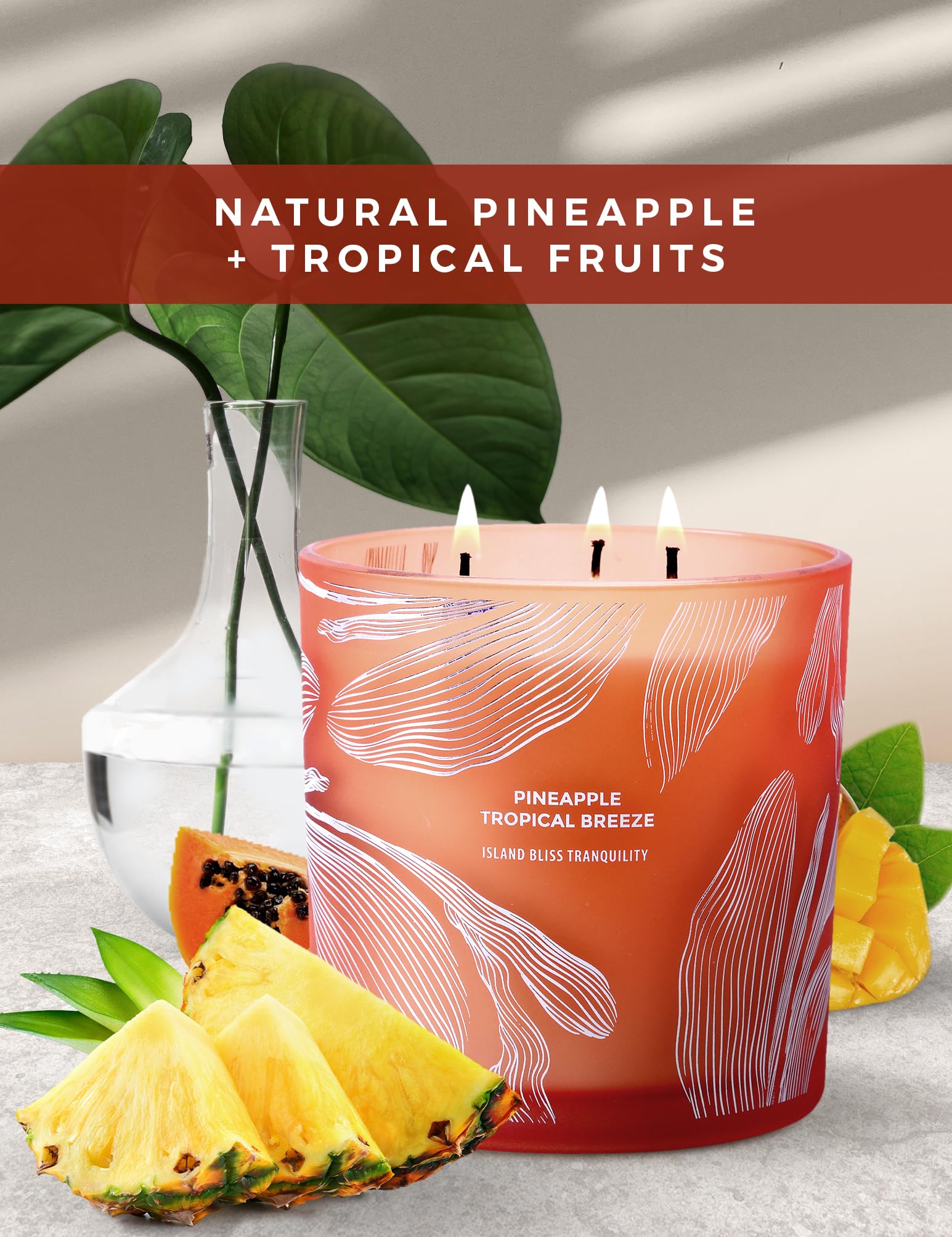 Ambient styled image of Pineapple Tropical Breeze in a tropical setting