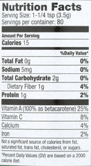 Fine alfalfa powder texture with scoop