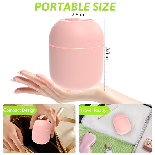Pink desk diffuser with night light