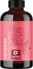 Bottle of Pink Grapefruit Essential Oil Blend with lime and eucalyptus notes