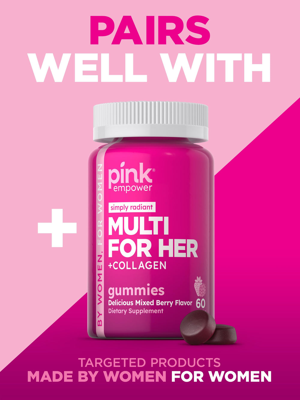 Nutrition facts panel of the gummies