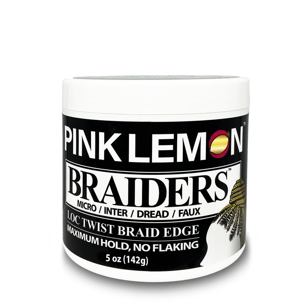 PINK LEMON Braiding Gel bottle shows reliable hold and high shine