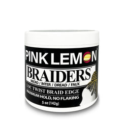 PINK LEMON Braiding Gel bottle shows reliable hold and high shine