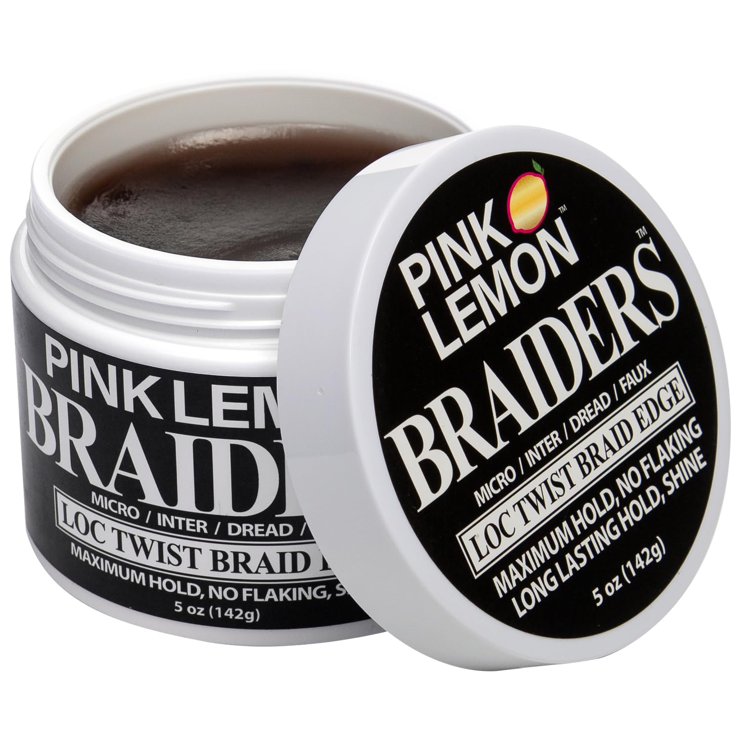 PINK LEMON Braiding Gel packaging shows clean, travel-friendly size