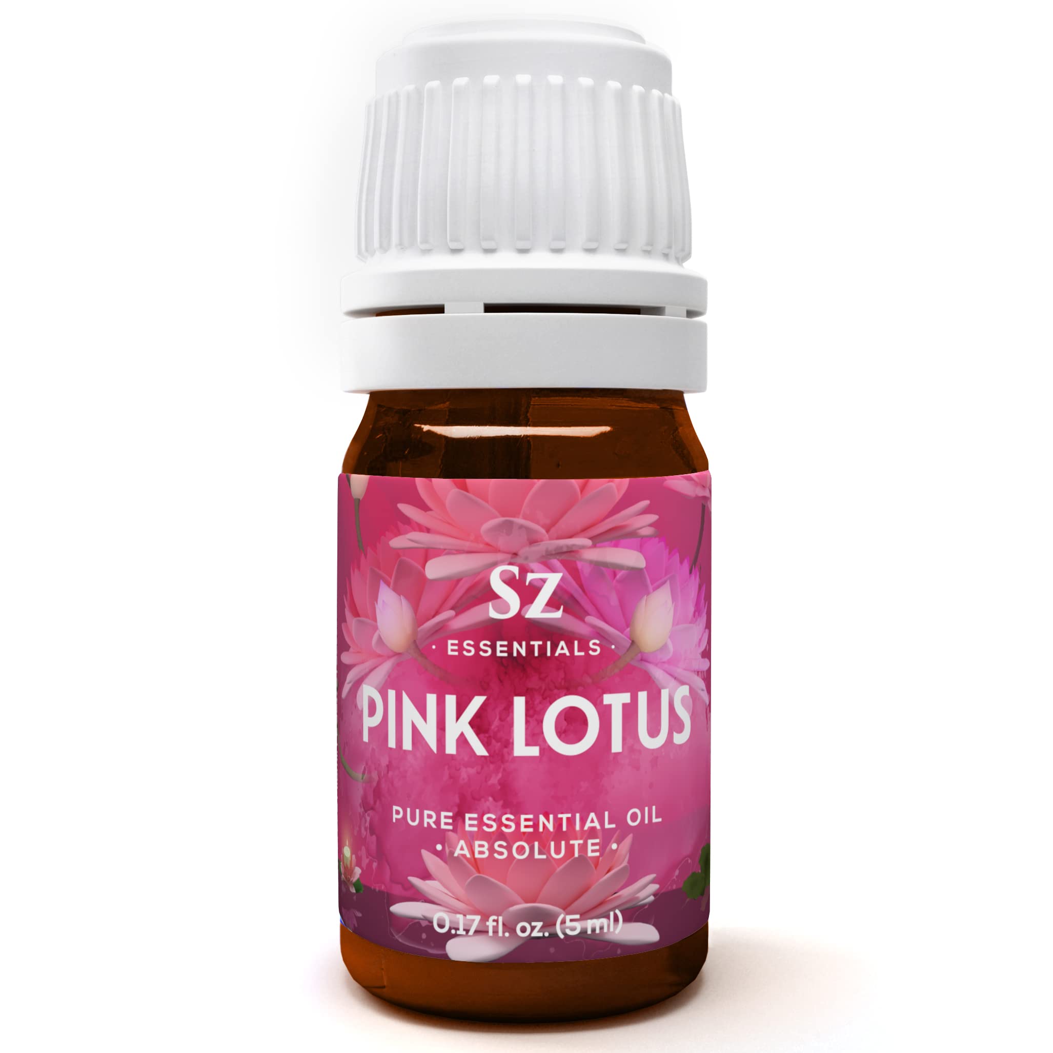 Sz Essentials Pink Lotus Essential Oil bottle close-up