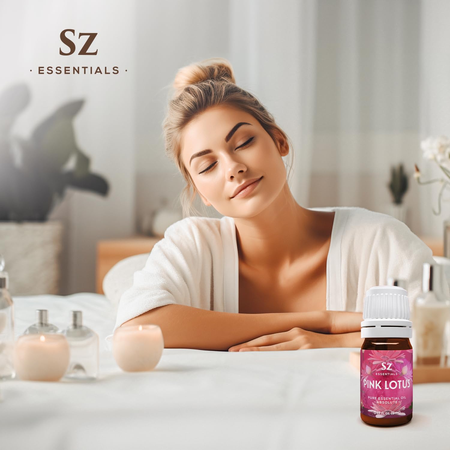 Pure Pink Lotus essential oil dropper