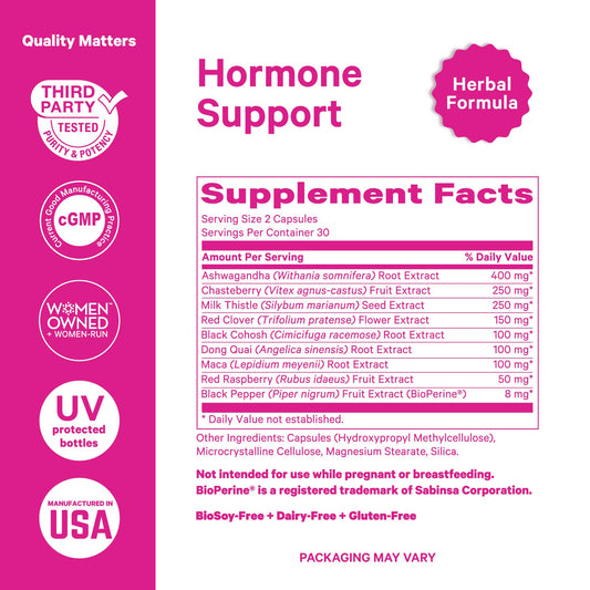 Pink Stork capsules close-up highlight adaptogenic herbs for stress response.