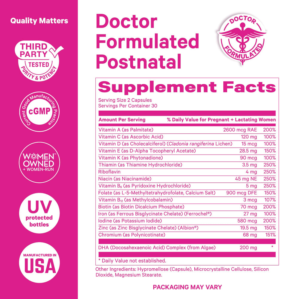 Breastfeeding moms support with Pink Stork postnatal vitamins