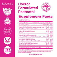 Breastfeeding moms support with Pink Stork postnatal vitamins