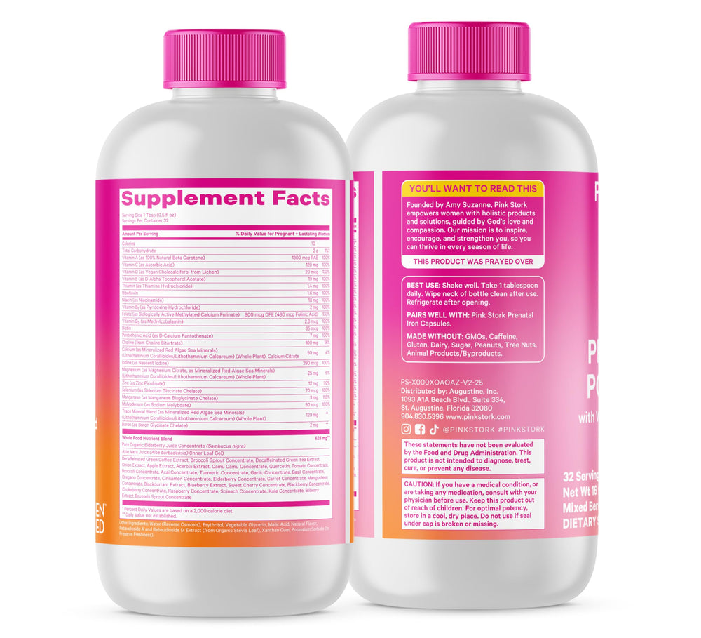 Third-party tested Pink Stork Prenatal for safety and purity.