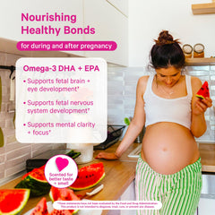 Softgel capsules of Pink Stork Omega-3 DHA