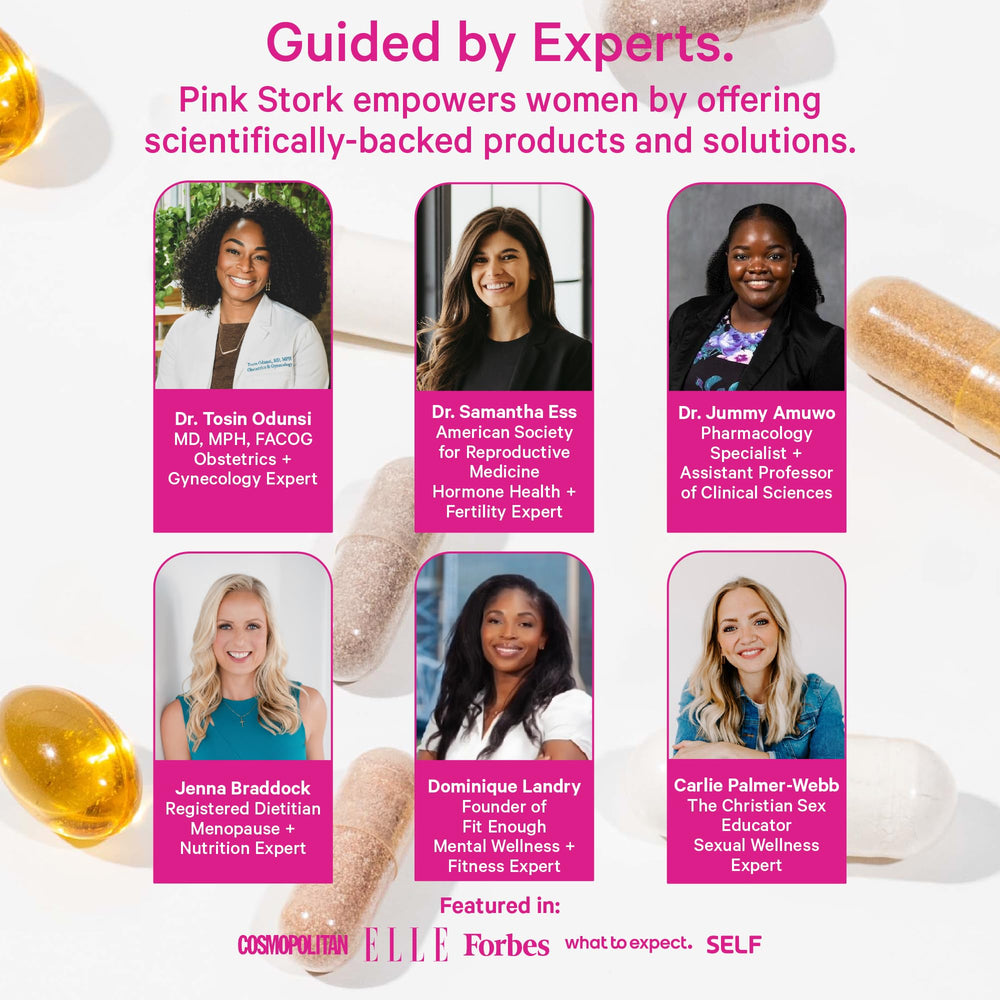 Prenatal vitamins with Pink Stork DHA softgels